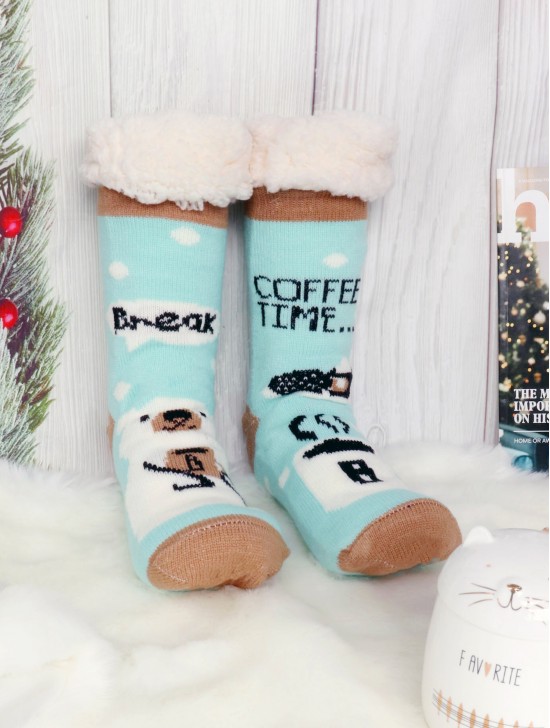 Indoor Anti-Skid Slipper Socks W/ Polar Bear Design